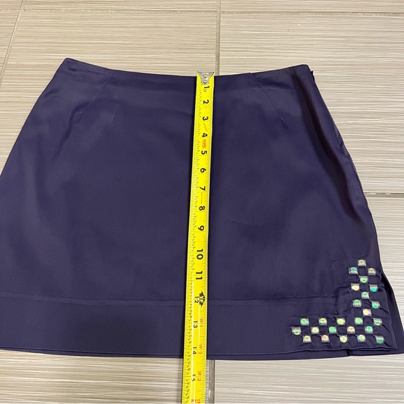 Rare Vintage Versace Jeans Couture Purple Sequin Mini Skirt - Picture 11 of 13